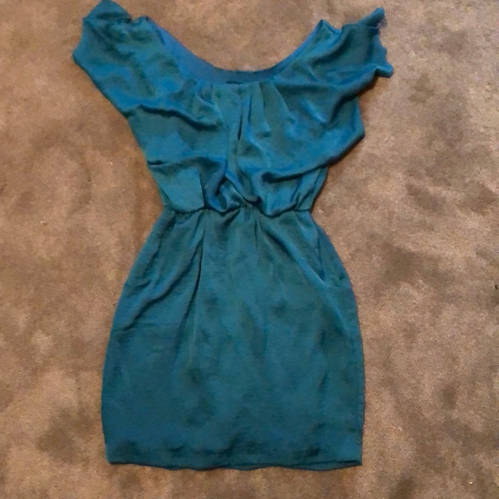 A romper dress with pockets